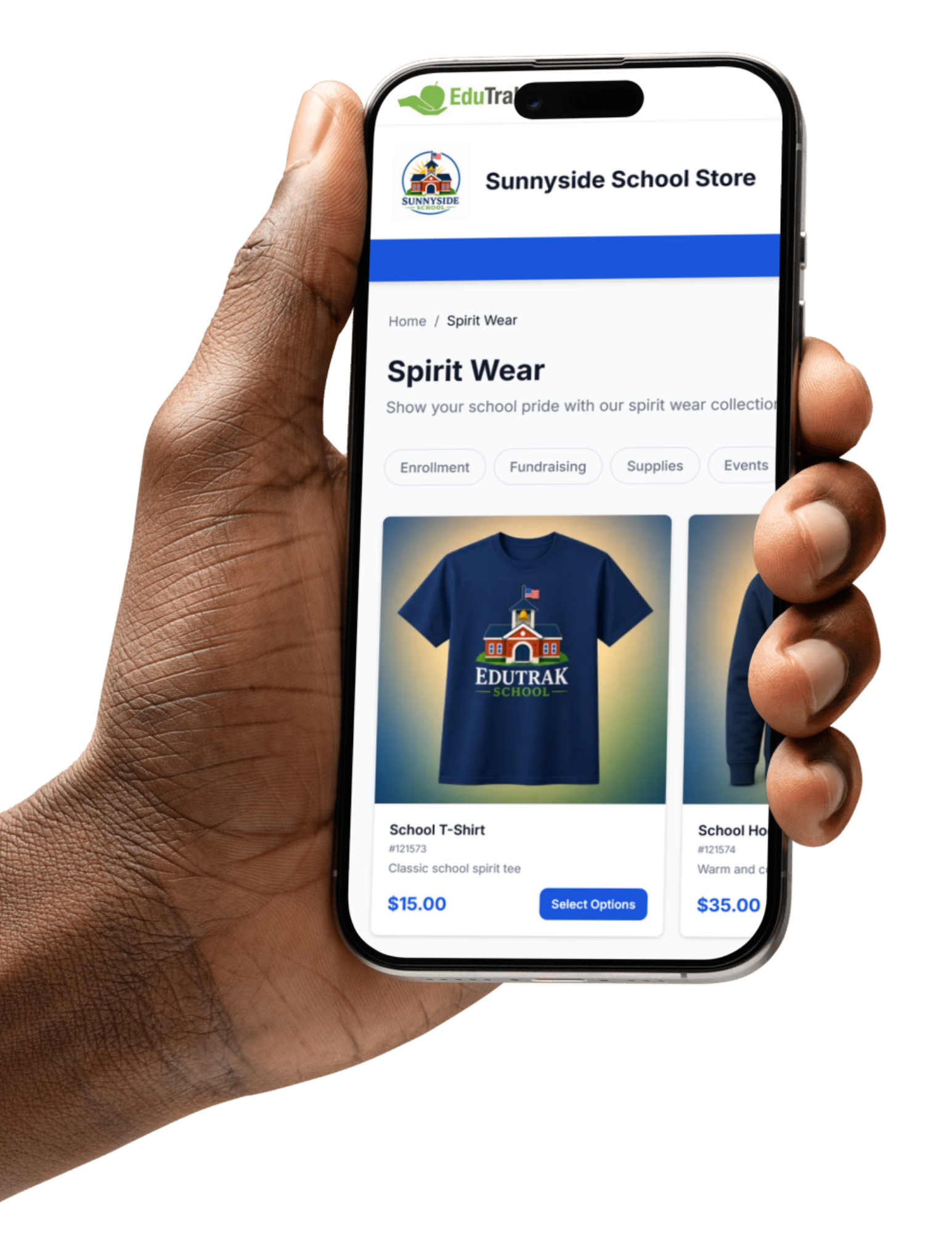 School store on mobile