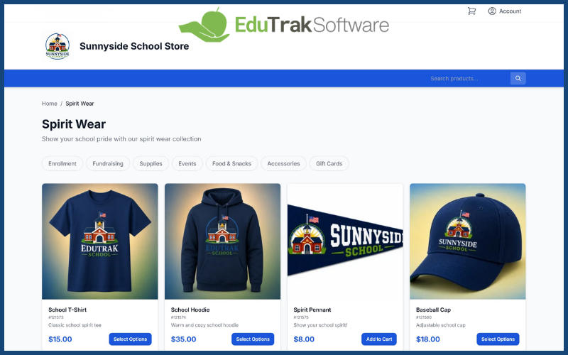 eStore storefront